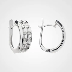 Серьги из белого золота с бриллиантами