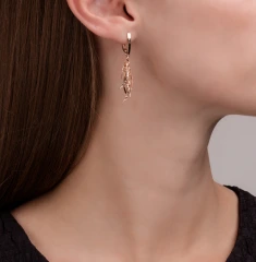 Серьги из красного золота
