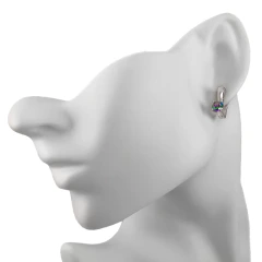 Серьги из серебра с мистик топазом