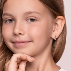 Серьги из серебра с фианитами