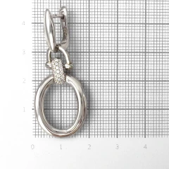 Серьги из серебра с цирконом