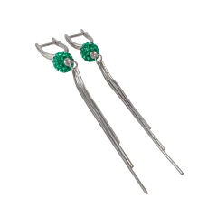 Серьги из серебра с кристаллами Swarovski