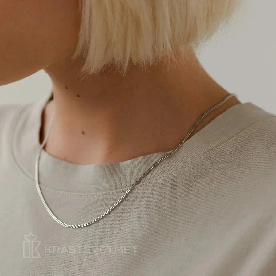 Цепь из серебра 925, плетение «Панцирь»