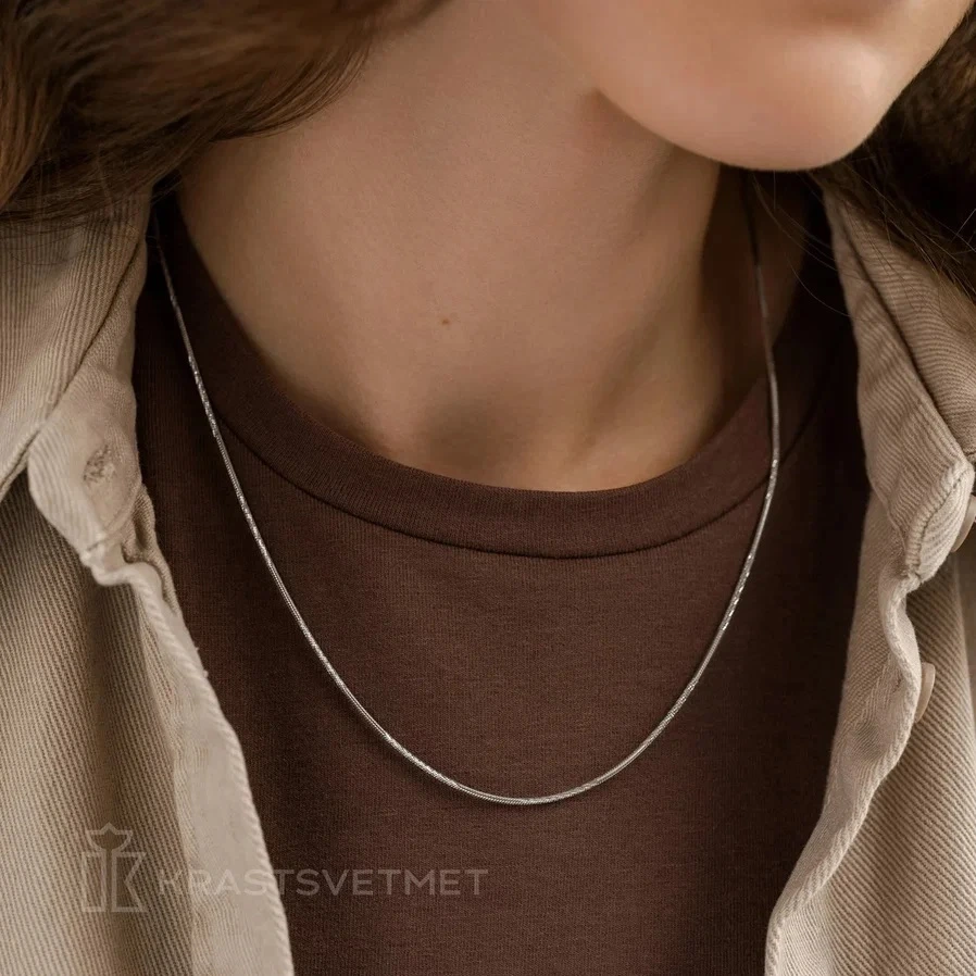 Цепь из серебра 925, плетение «Снейк»
