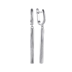 Серьги из серебра с фианитами