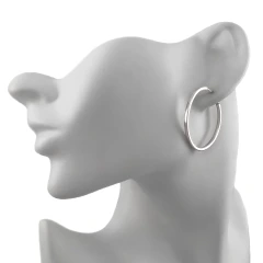Серьги конго из серебра