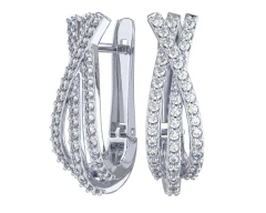 Серьги из серебра с фианитами