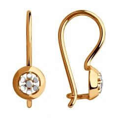Серьги из красного золота 585 пробы