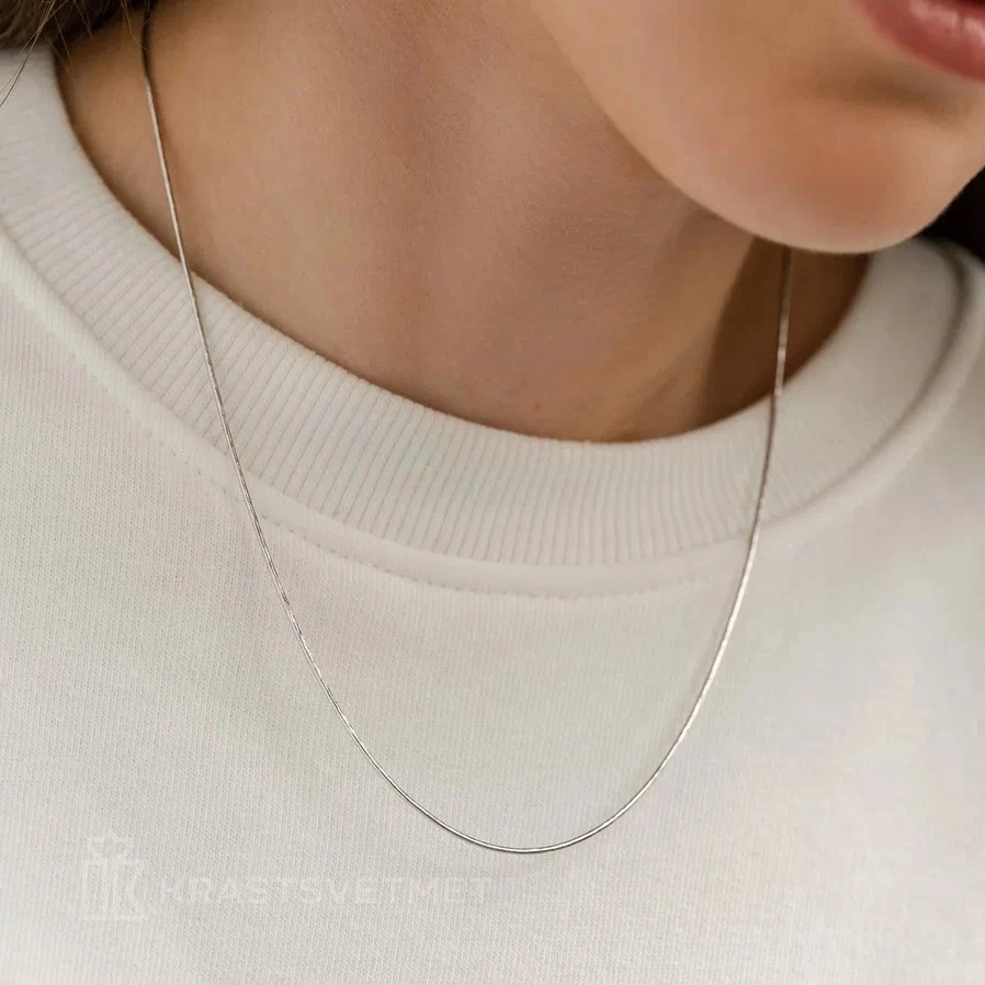 Цепь из серебра 925, плетение «Снейк»
