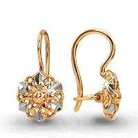Серьги из красного золота 585 пробы