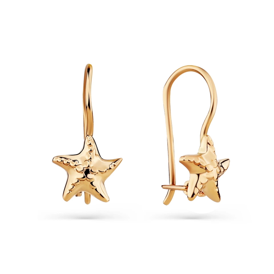 Серьги из красного золота 585 пробы