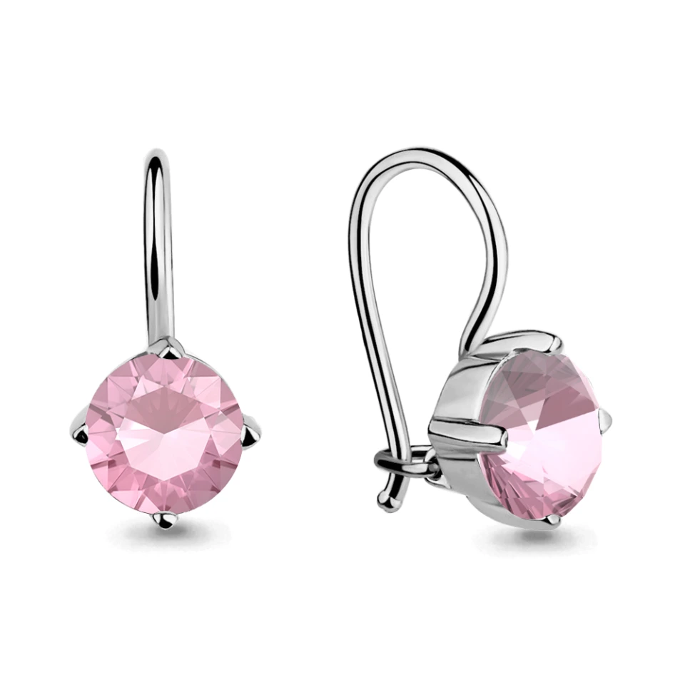Серьги из серебра с стеклами