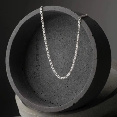 Цепь из серебра 925, плетение «Ромб двойной»