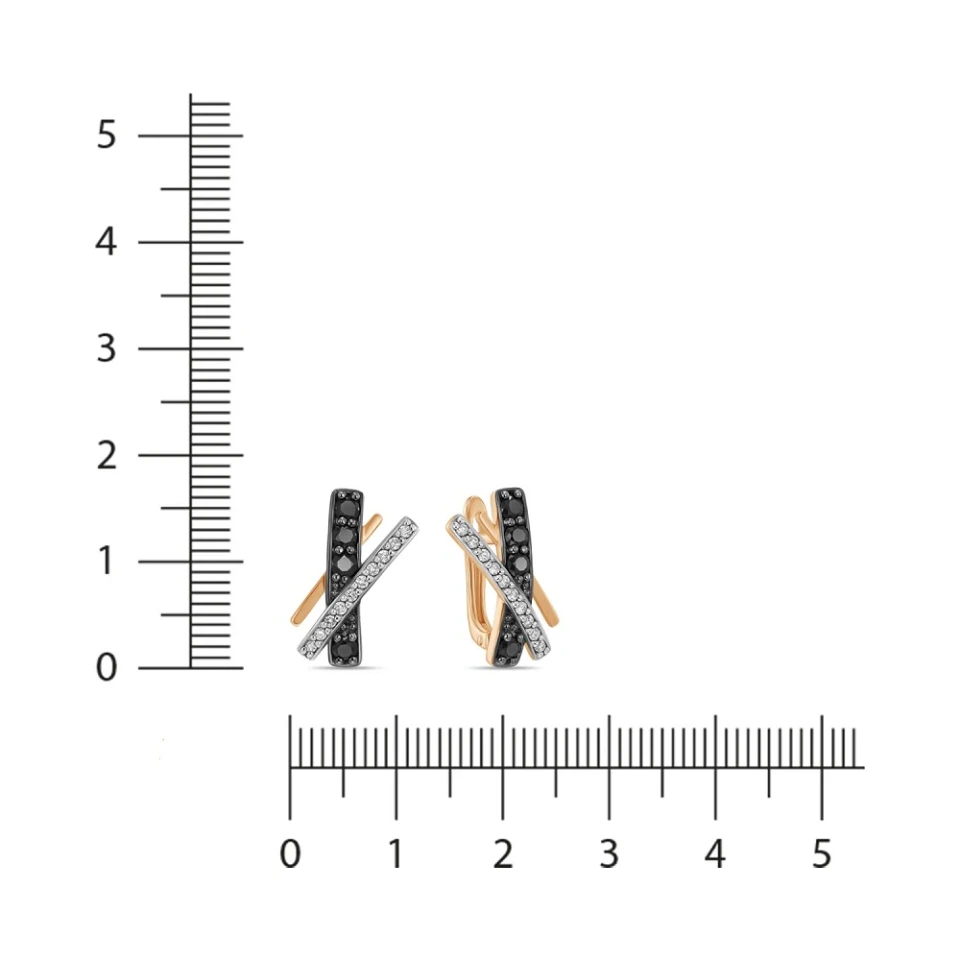 Серьги из золота с бриллиантами и сапфирами