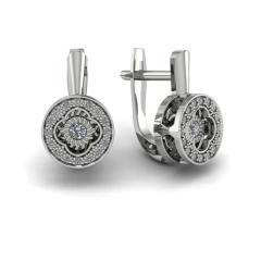 Серьги из белого золота с бриллиантами