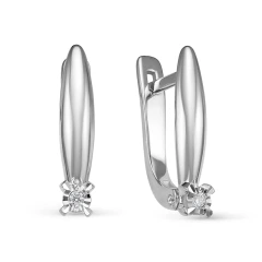 Серьги из белого золота с бриллиантами