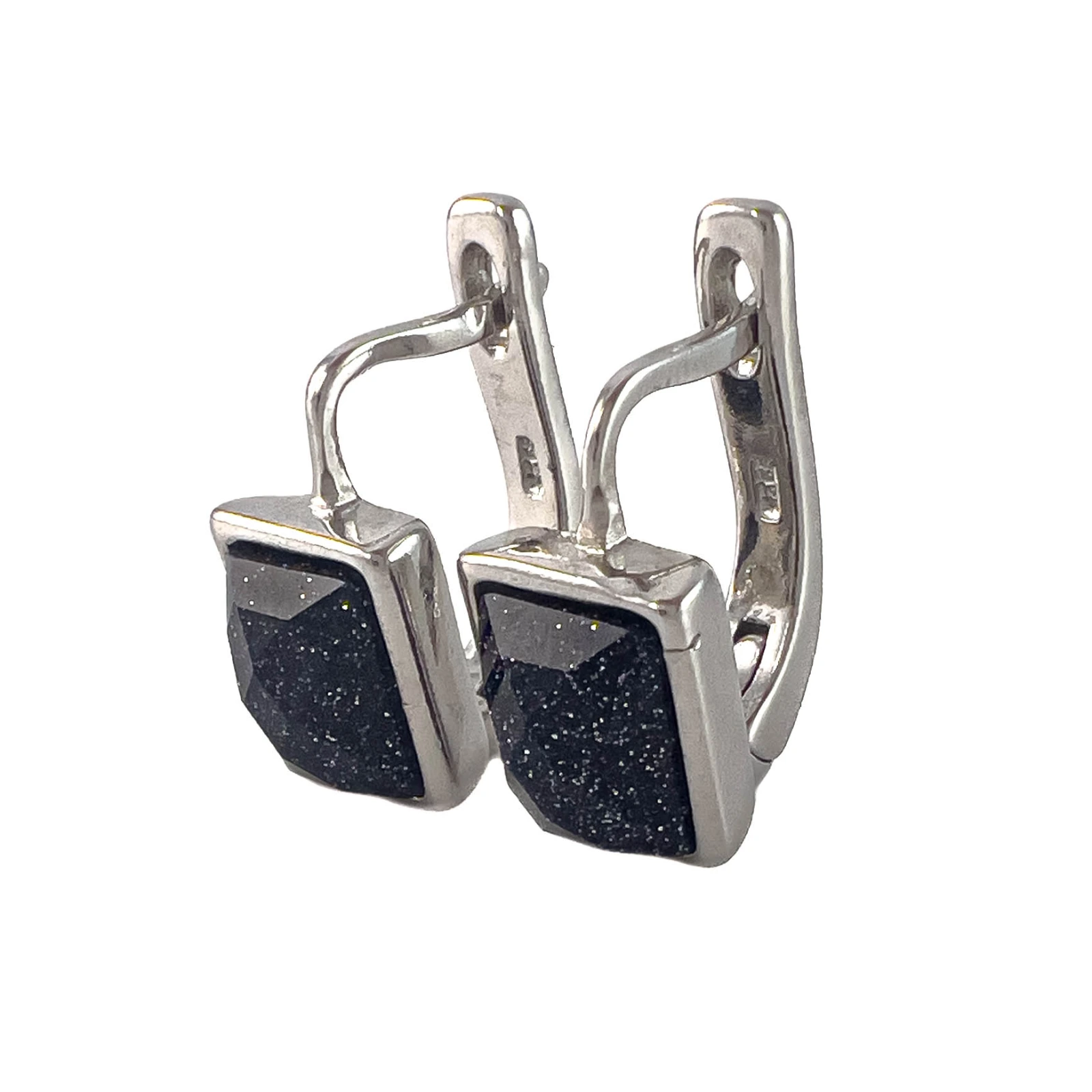 Серьги из серебра с авантюрином