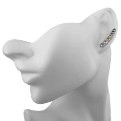 Серьги из серебра с цирконом