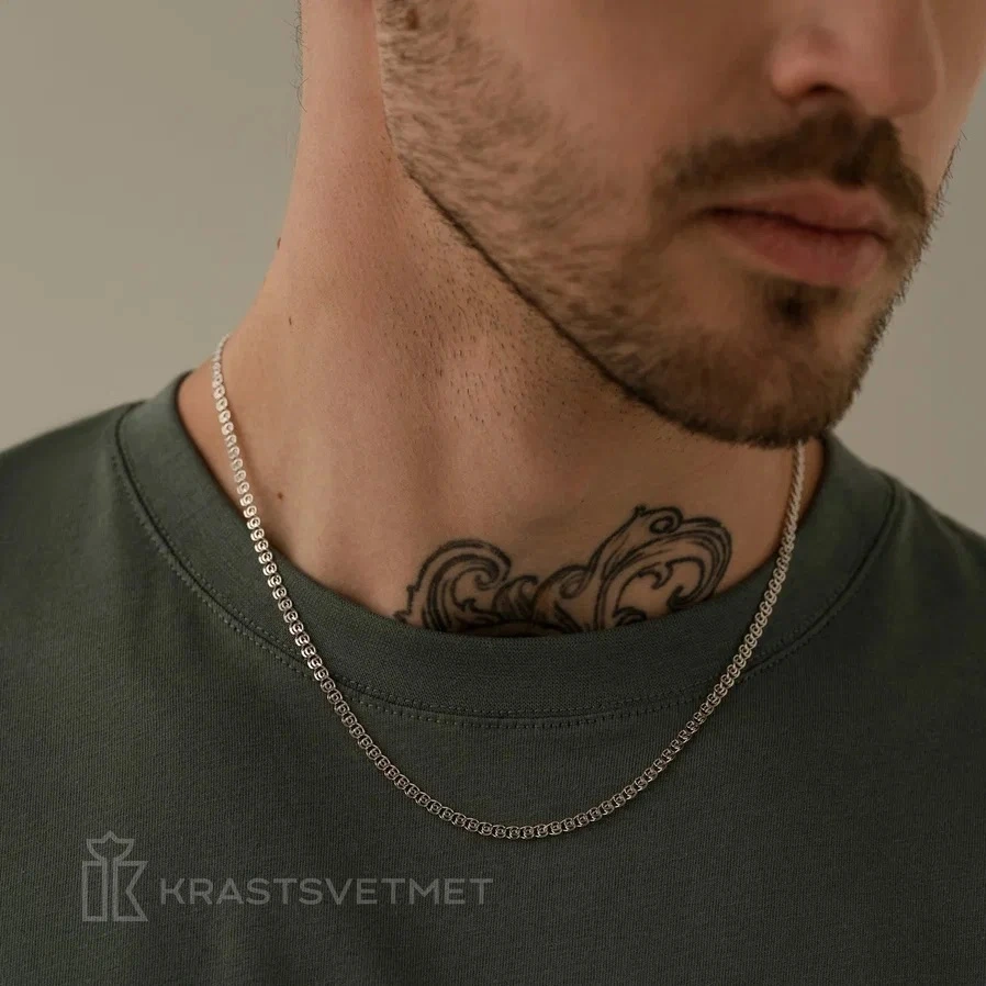 Цепь из серебра 925, плетение «Love»