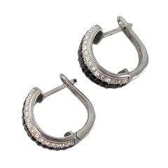 Серьги из серебра с цирконом