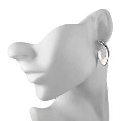 Серьги из серебра с цирконом