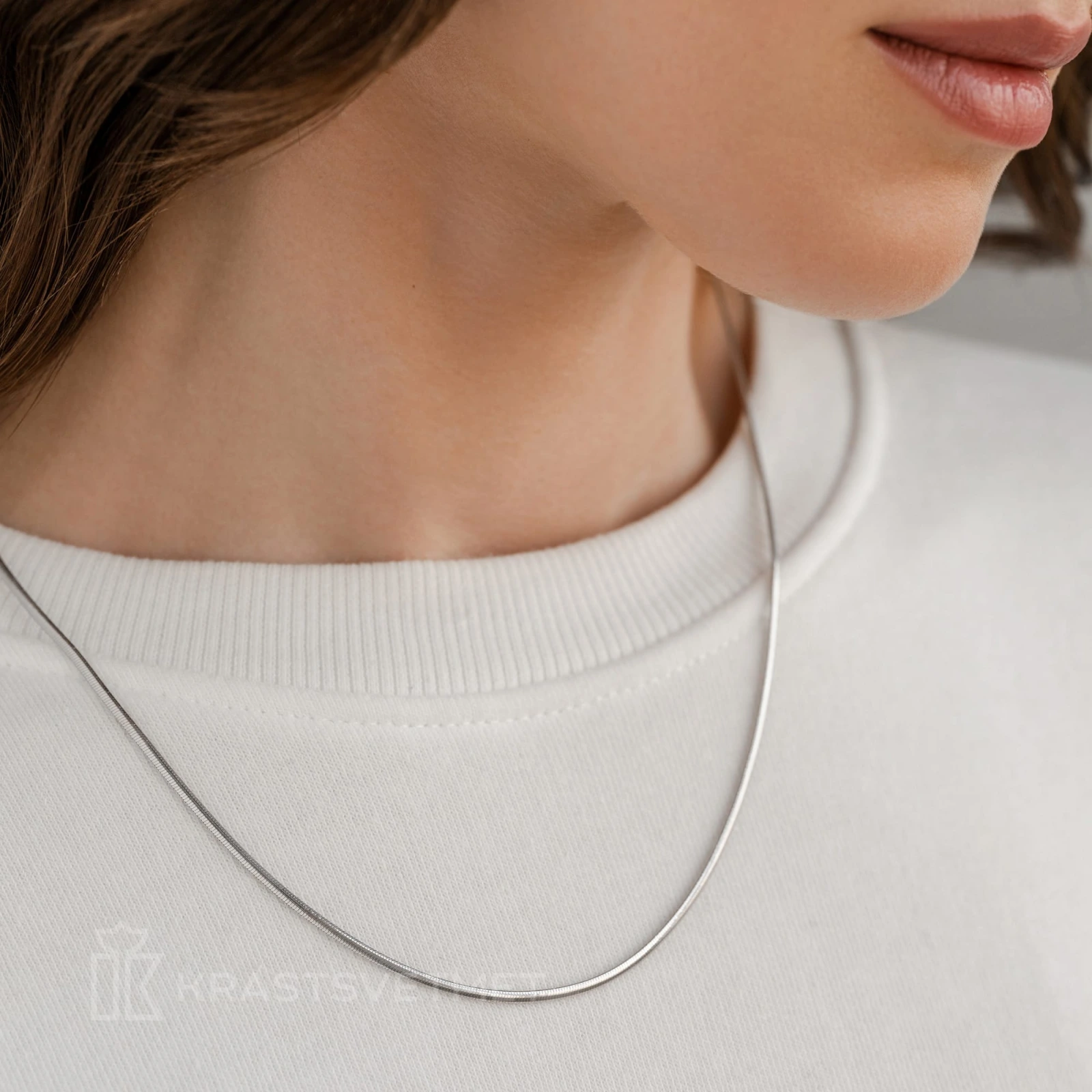 Цепь из серебра 925, плетение «Снейк»