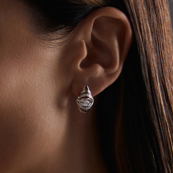 Серьги из белого золота с бриллиантами