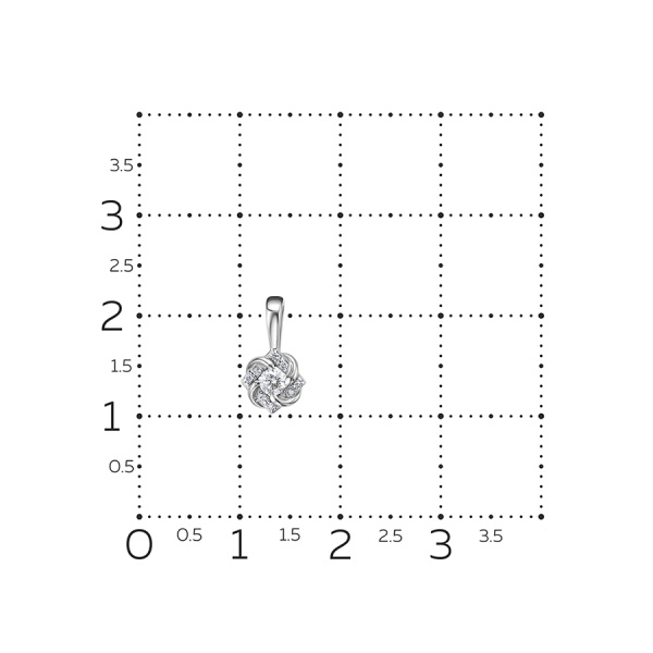 Подвеска из белого золота с бриллиантами