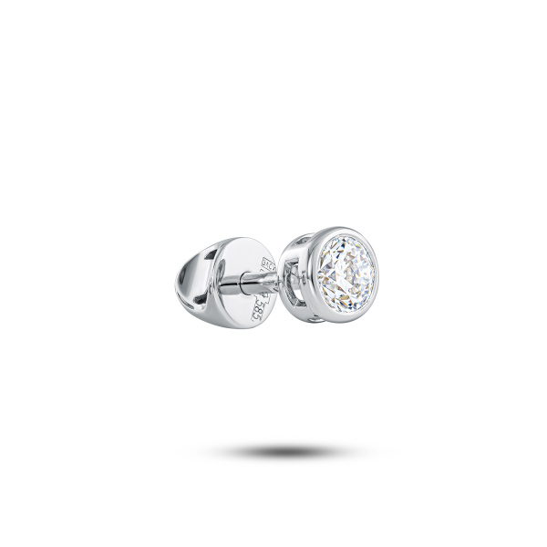 Моносерьга из белого золота с бриллиантом