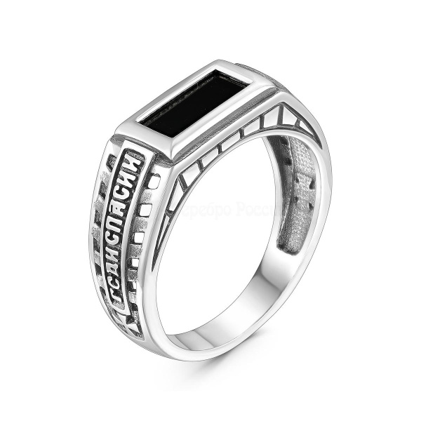 Печатка из серебра с ониксом