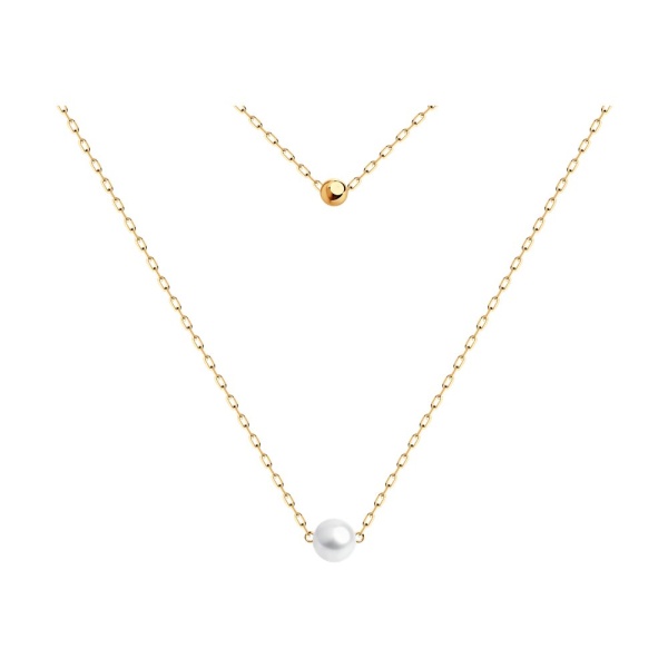 Колье из красного золота с жемчугом