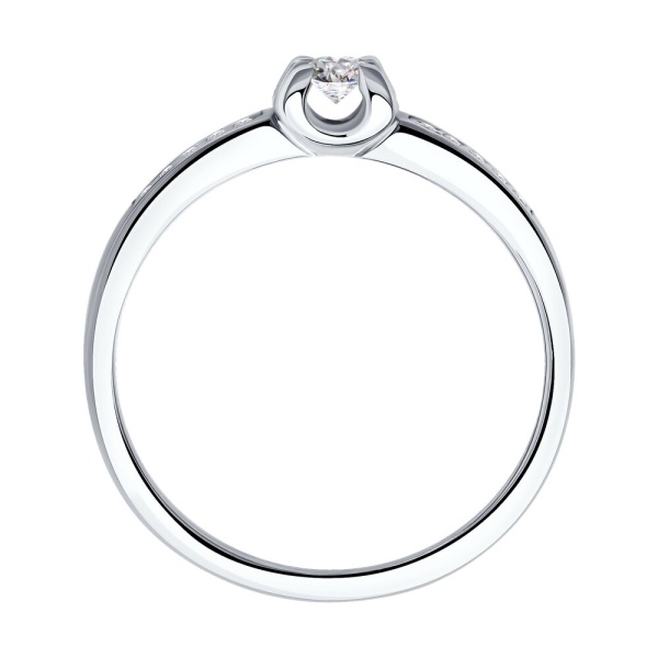 Кольцо из белого золота с бриллиантами