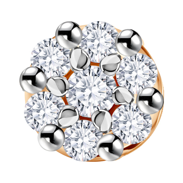 Подвеска из красного золота с бриллиантами