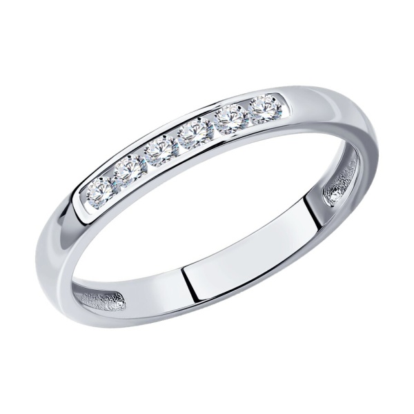 Кольцо из белого золота с бриллиантами