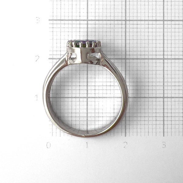 Кольцо из серебра с мистик топазом