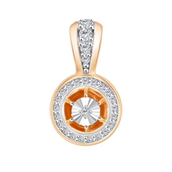 Подвеска из красного золота с фианитами