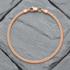 Браслет из красного золота 585, плетение «Снейк»