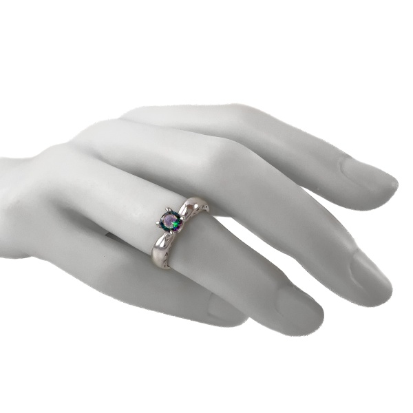 Кольцо из серебра с мистик топазом
