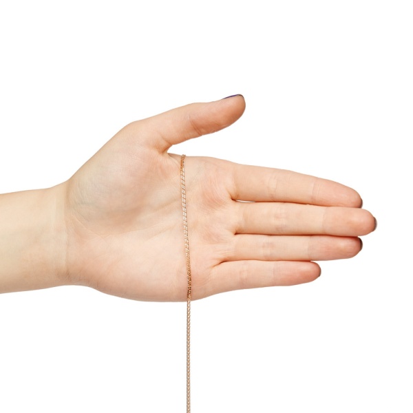 Цепь из красного золота 585, плетение «Ромб двойной»