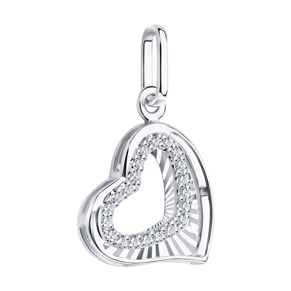 Подвеска из белого золота с бриллиантами