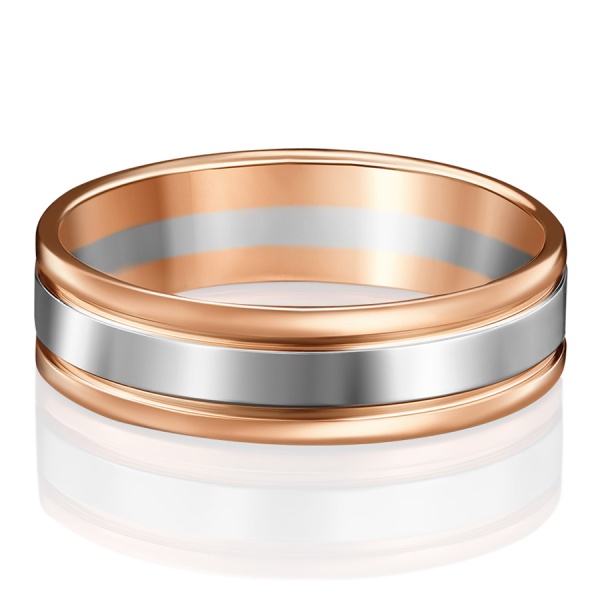 Обручальное кольцо из комбинированного золота