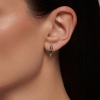 Серьги из красного золота с топазами и фианитами