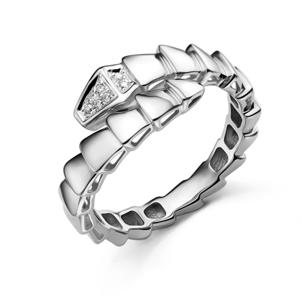 Кольцо из белого золота с бриллиантами