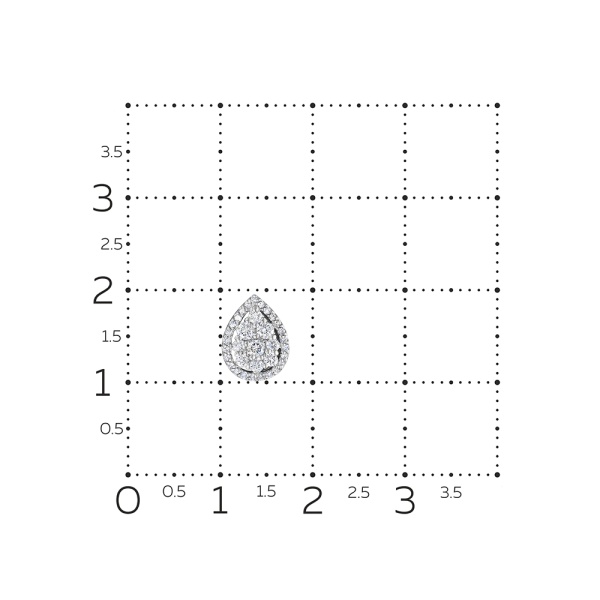 Подвеска из белого золота с бриллиантами