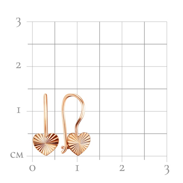 Серьги из красного золота