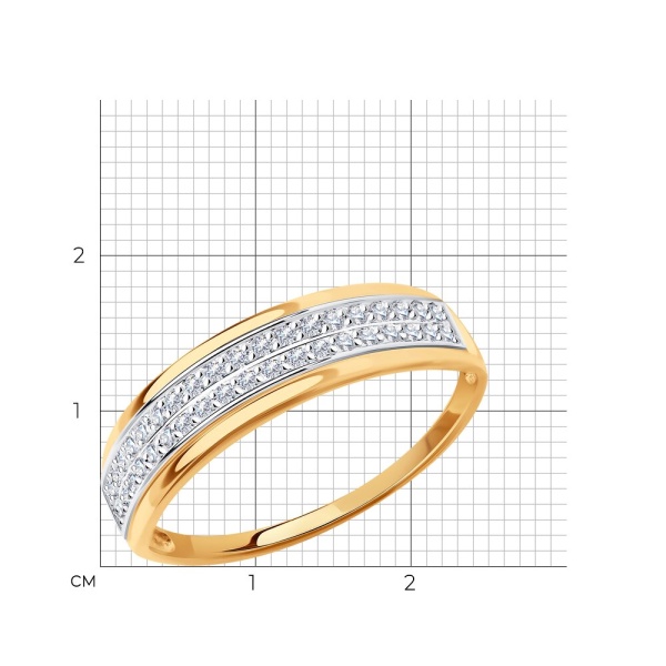 Кольцо из золота с бриллиантами