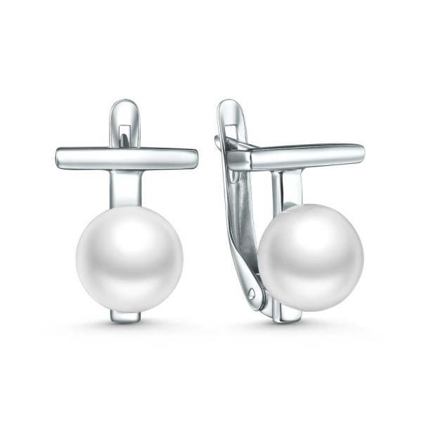 Серьги из серебра с жемчугом