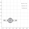 Кольцо из белого золота с фианитами