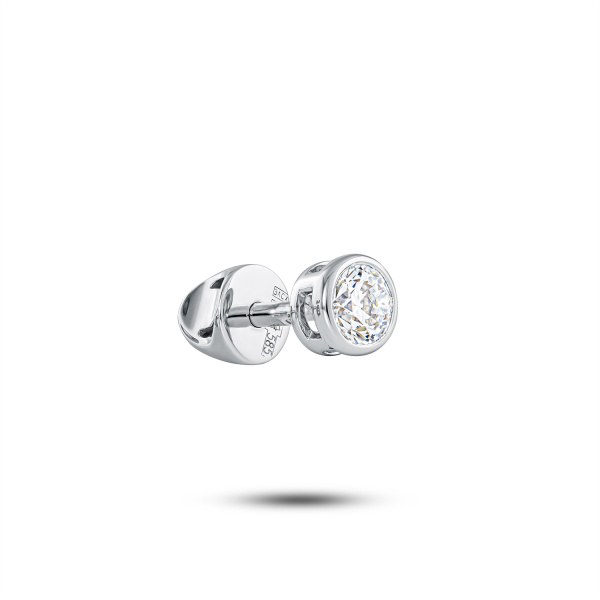Моносерьга из белого золота с бриллиантом