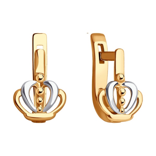 Серьги из красного золота 585 пробы